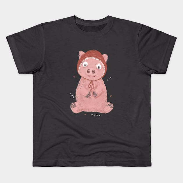 Oink Kids T-Shirt by Lmay